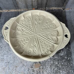 1988 Brown Bag Cookie Art Shortbread Pan! Hearts/Flowers Design!